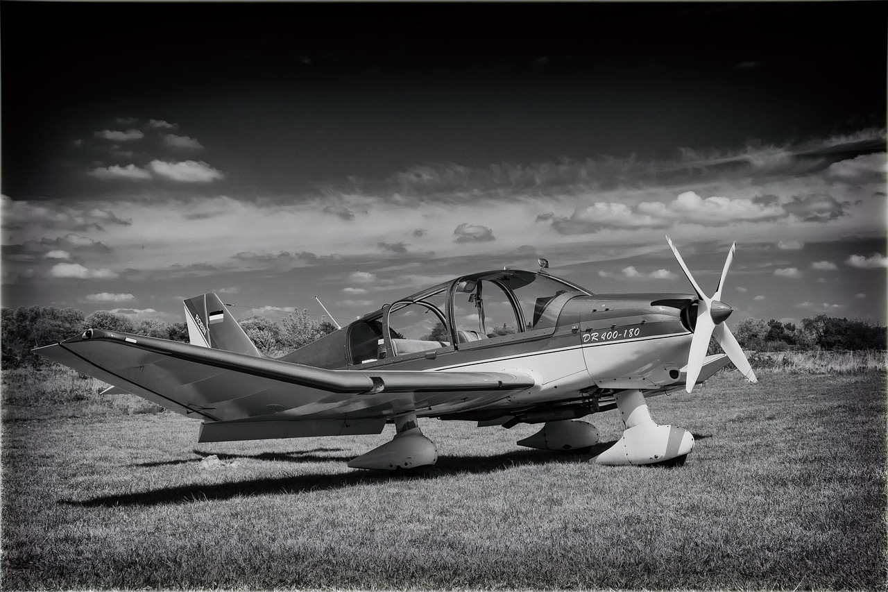 portfolio-03 plane, flying, aviator, low-wing monoplane, france, propeller, sport aircraft, grumble, aviation, single engine, free, propeller plane, propeller machine, aircraft, cockpit, technology, rotor, black-and-white, robin dr 400
